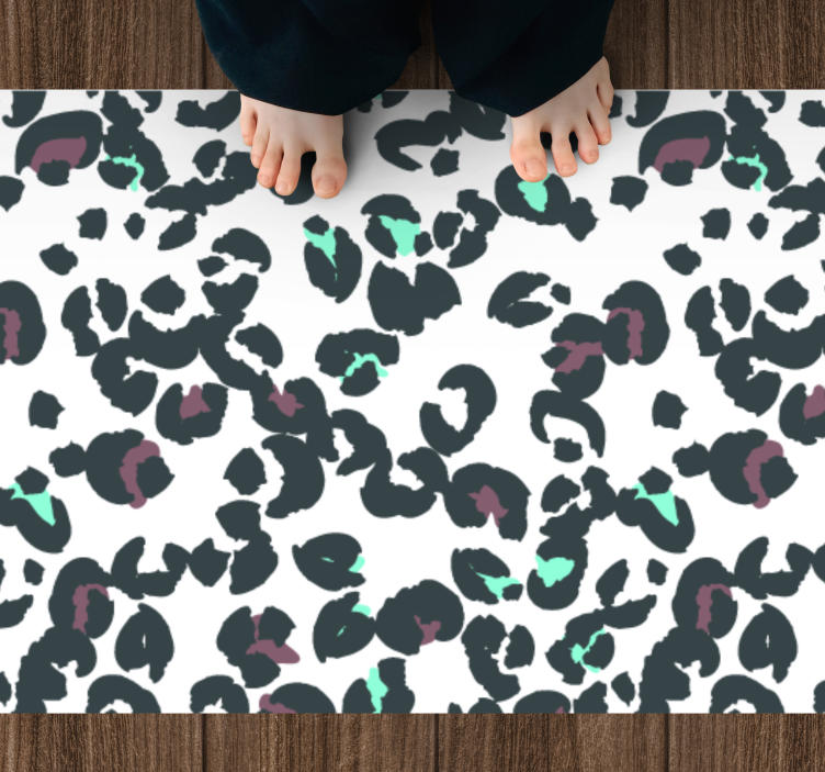 Leopard Pattern Style animal print vinyl rug - TenStickers