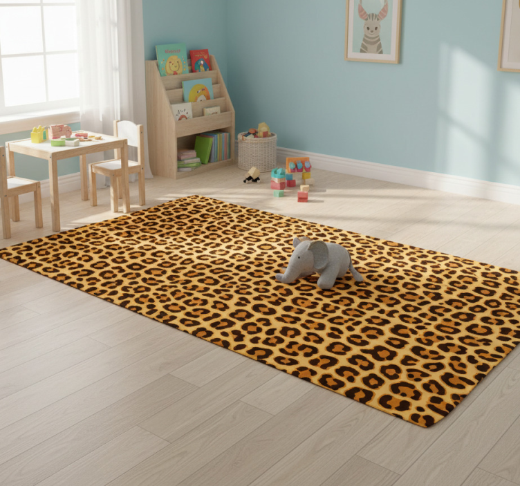Leopard simple print animal vinyl rug - TenStickers