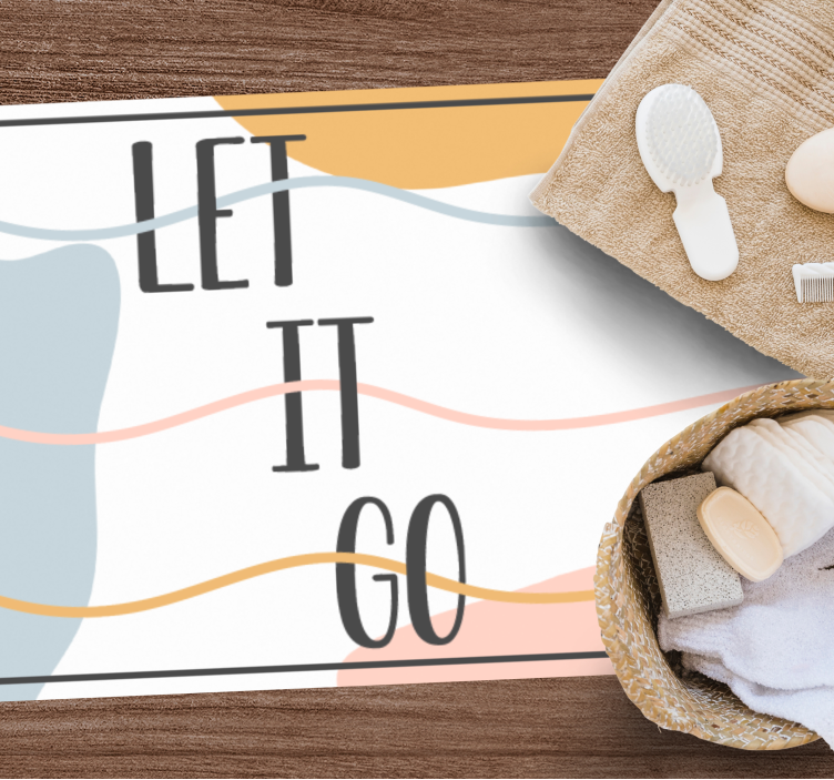 Let it go! motivation text vinyl rug - TenStickers