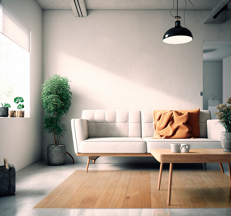 Light brown wood effect wood effect vinyl rug - TenStickers