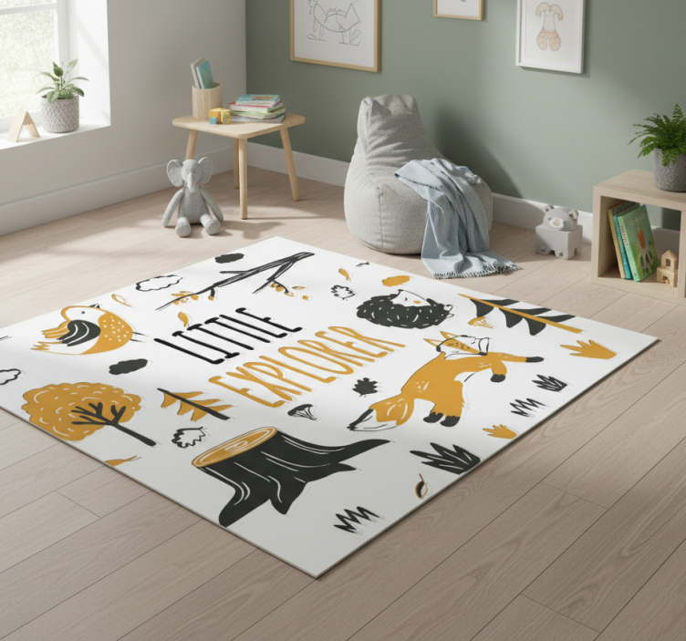 Little explorer animal vinyl rug - TenStickers