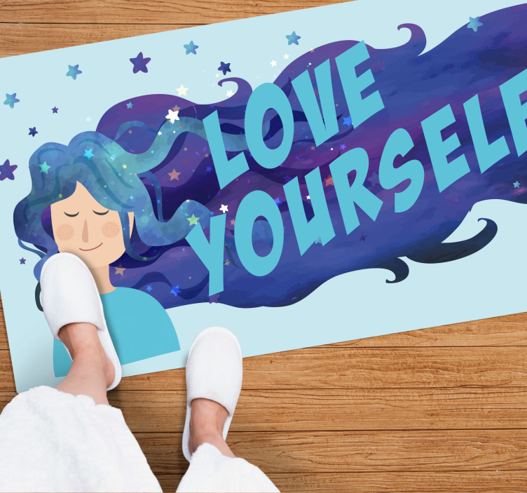 Love Yourself Illustration custom rug - TenStickers