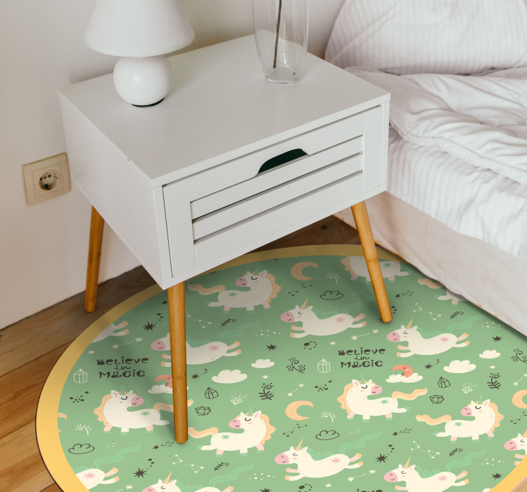 Magical Unicorns kids vinyl rug - TenStickers