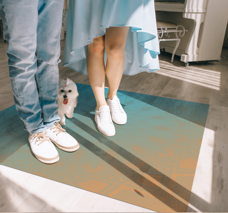 Mandala gradient mandala vinyl rug - TenStickers