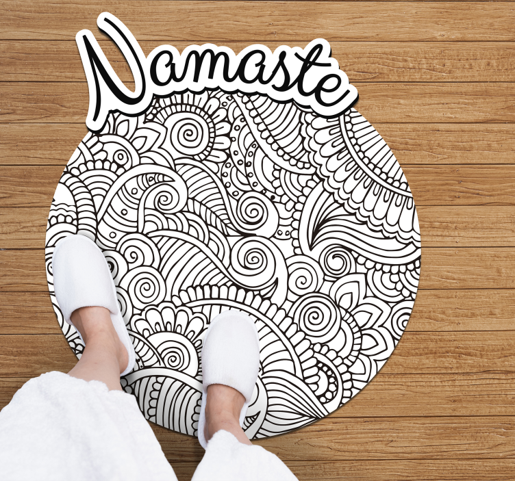 mandala namaste vinyl rug - TenStickers