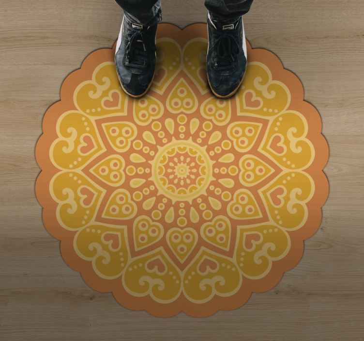 Mandala vinyl rug mandala floor accent - TenStickers