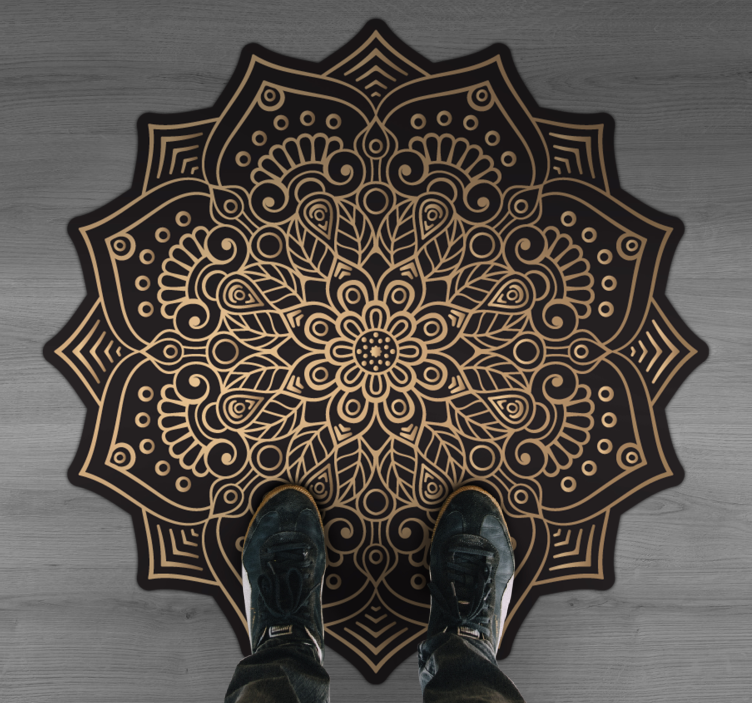 Mandala vinyl rug with detailed mandala design - TenStickers