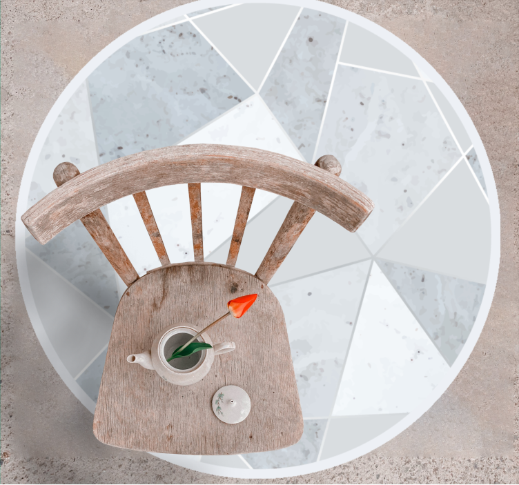 Marble geometric marble vinyl rug - TenStickers