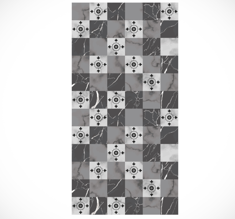 Marble kitchen vinyl floor mat - TenStickers