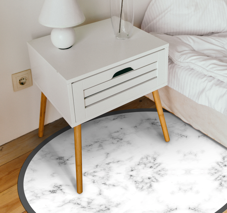 Marble vinyl rug round design - TenStickers