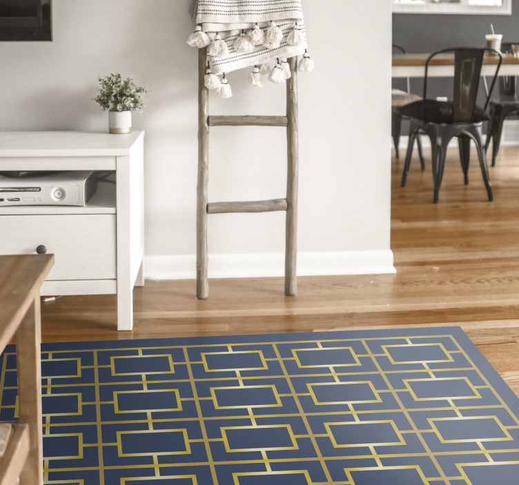 Geometric Elegance geometric vinyl rug - TenStickers