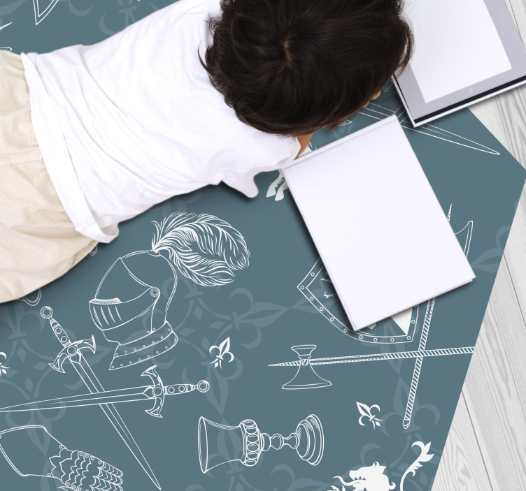 Medieval Chivalry game vinyl rug - TenStickers