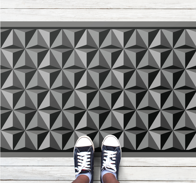 Modern pattern geometric vinyl rug - TenStickers