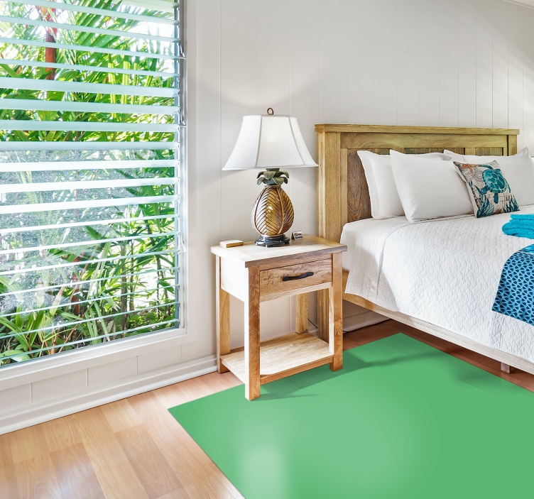 Monocolour design green vinyl rug - TenStickers