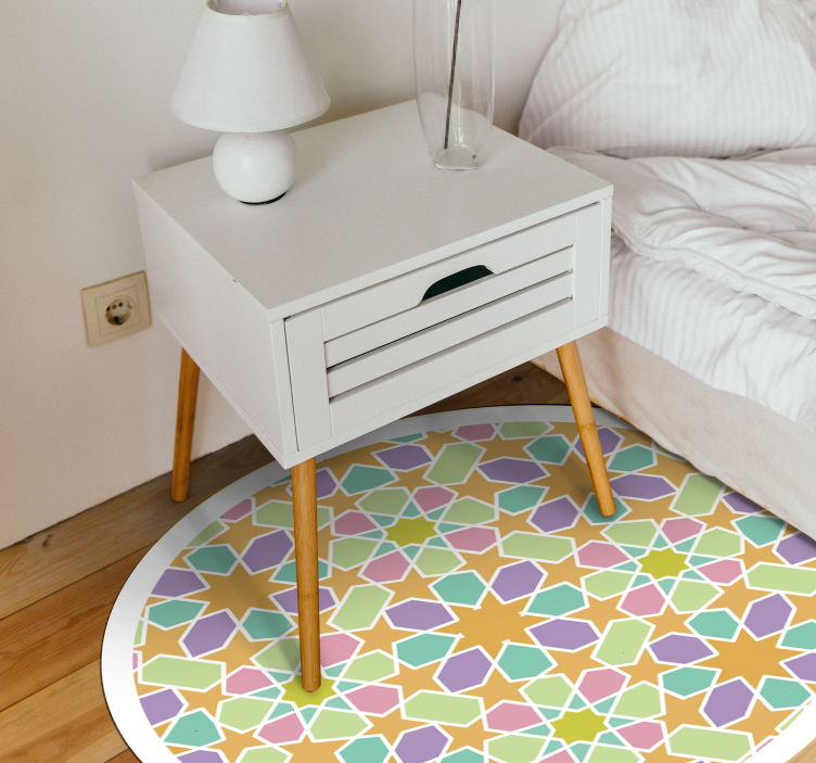 Moroccan Stars star vinyl rug - TenStickers