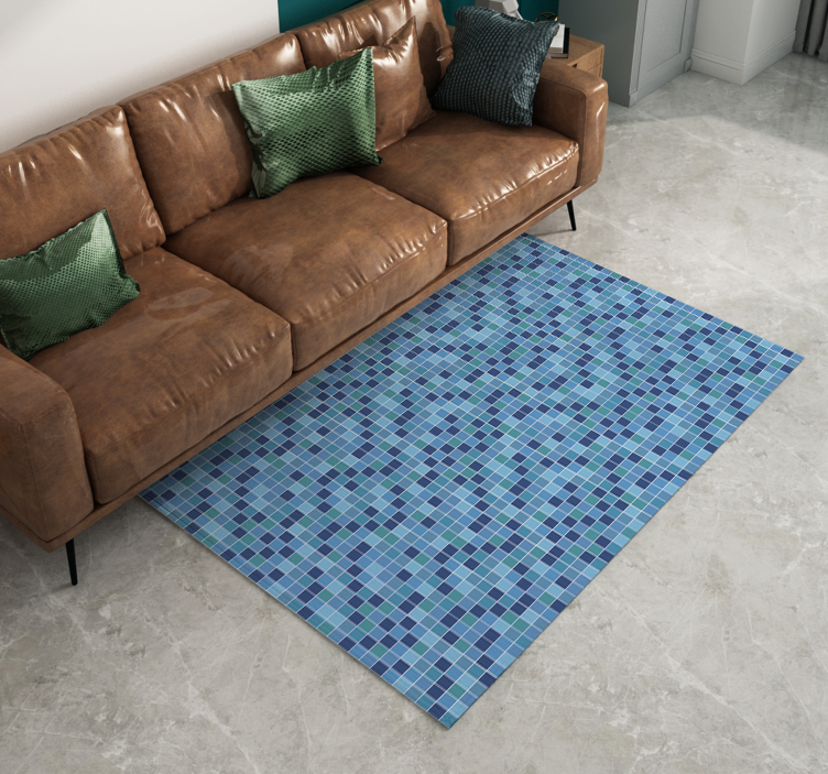 Mosaic Textile Geometric Carpet - TenStickers