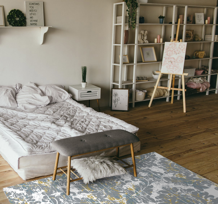 Mosaic vinyl rug abstract mosaic design - TenStickers