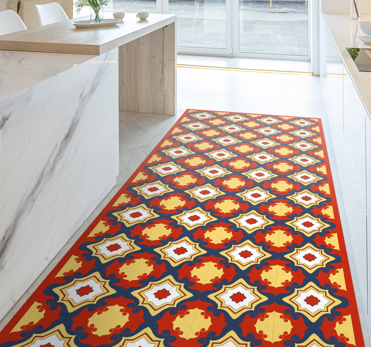 Mosaic vinyl rug intricate mosaic runner - TenStickers