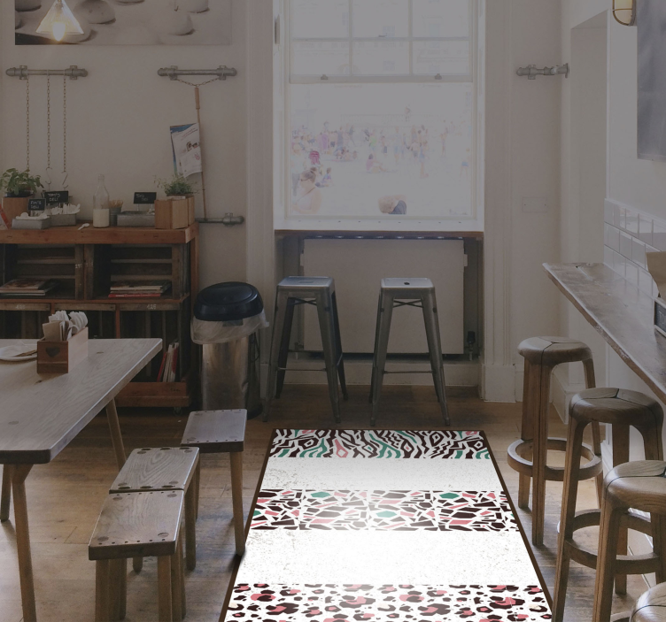 Mosaic vinyl rug mosaic pattern blend - TenStickers