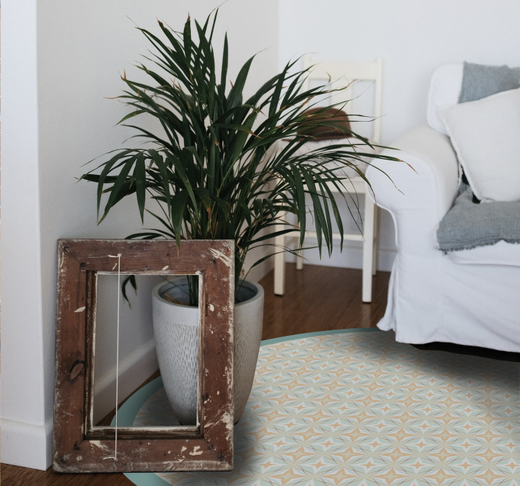 Mosaic vinyl rug mosaic pattern circle - TenStickers