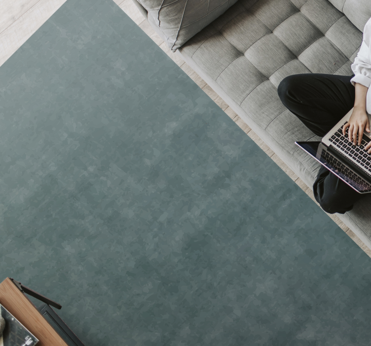 Muted Teal Hue marble vinyl rug - TenStickers