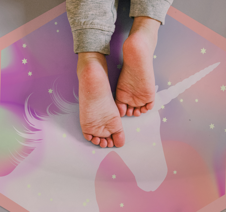 Mythical Unicorn nursery vinyl rug - TenStickers