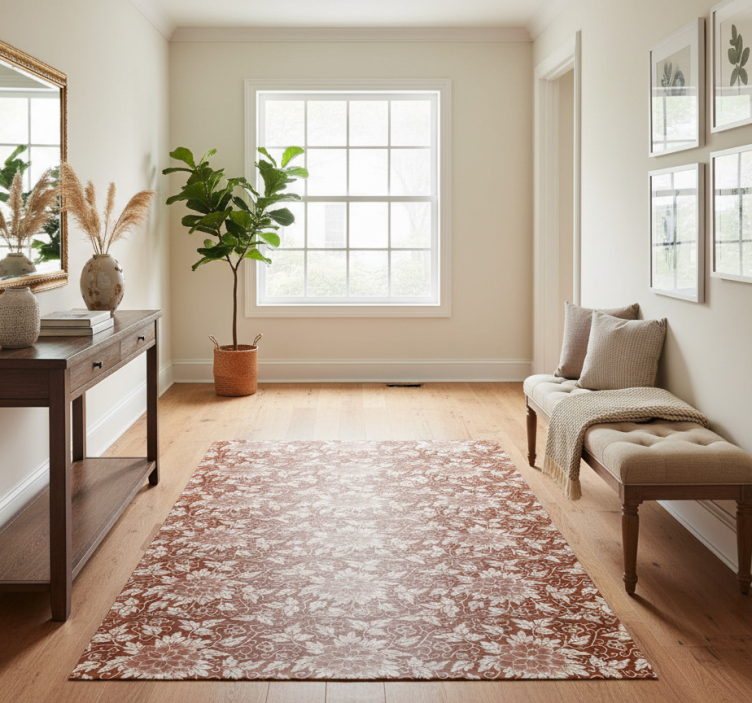 Nature vinyl rug botanical design creation - TenStickers