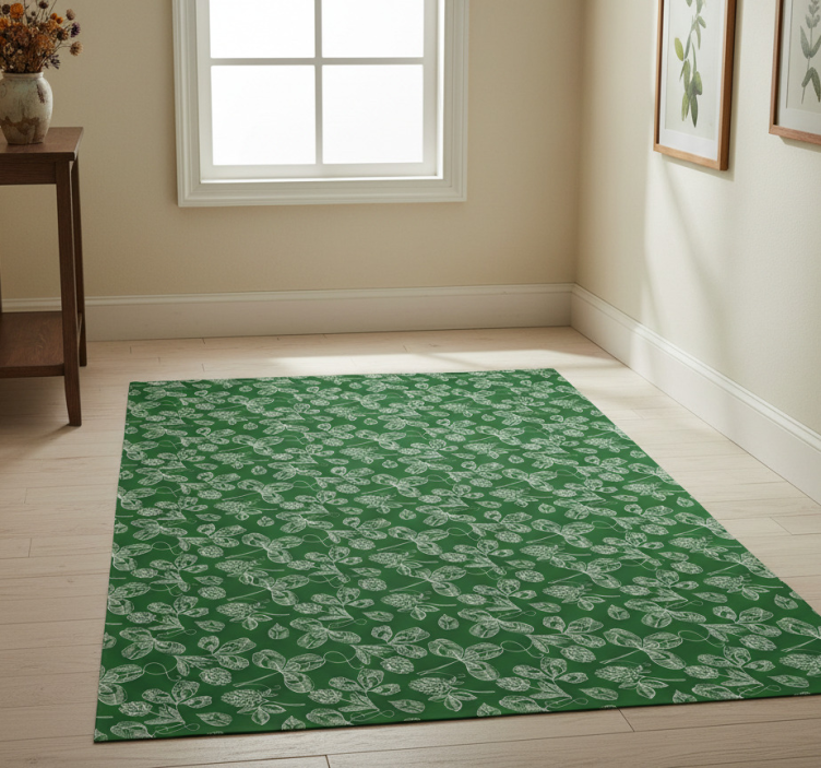 Nature vinyl rug foliage green design - TenStickers