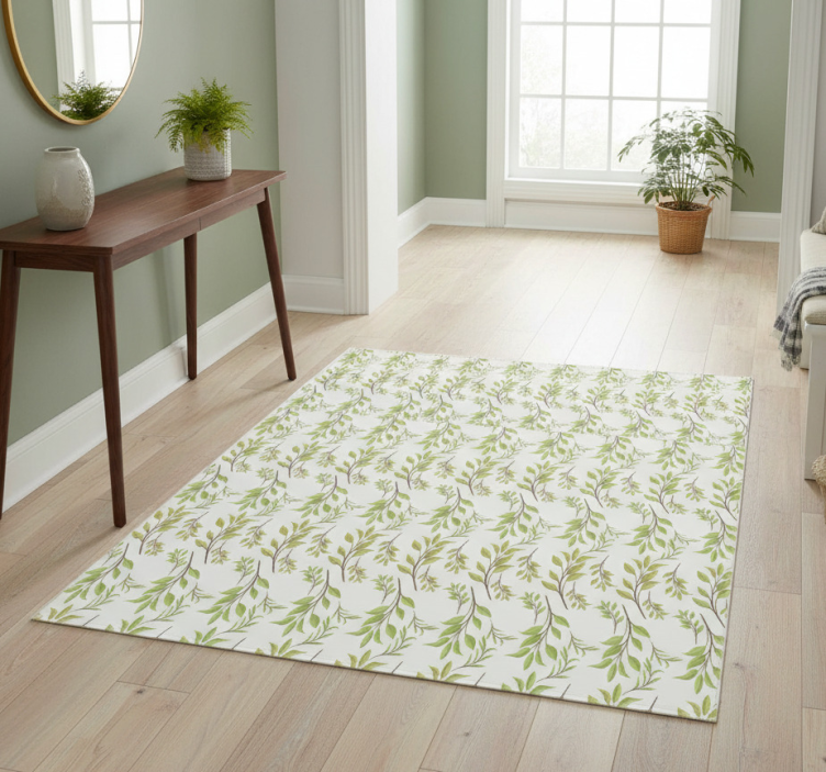 Nature vinyl rug lush green design - TenStickers