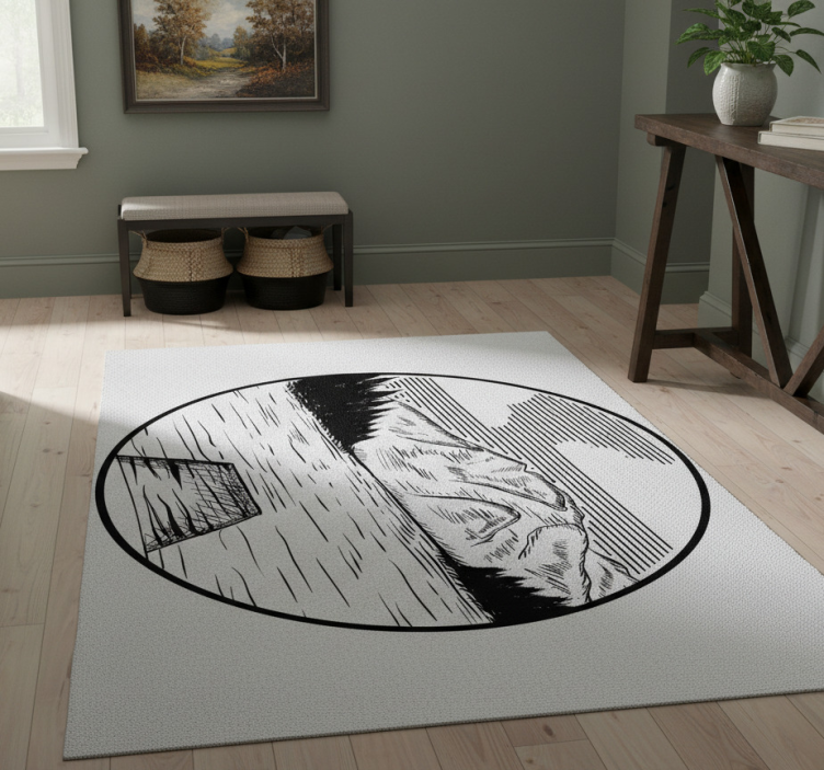 Nature vinyl rug motorhome pine lake edition - TenStickers
