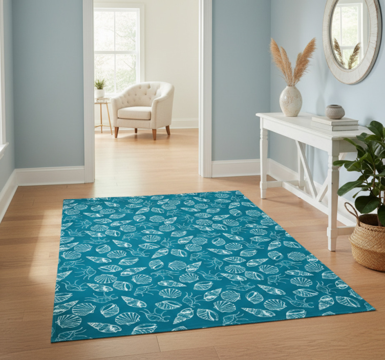Nature vinyl rug seashell design - TenStickers