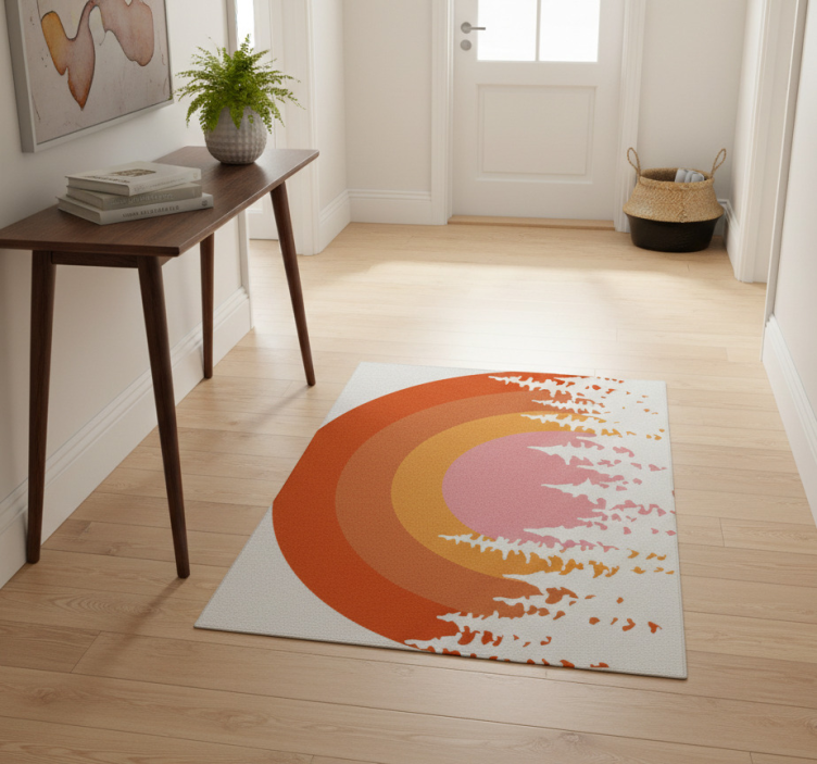 Nature vinyl rug vintage sun - TenStickers