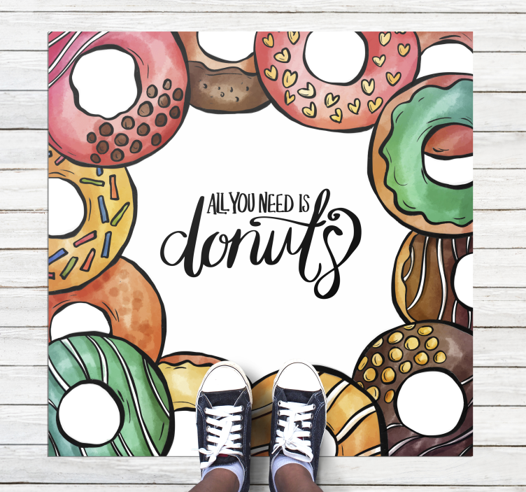 Need Donuts Design custom rug - TenStickers