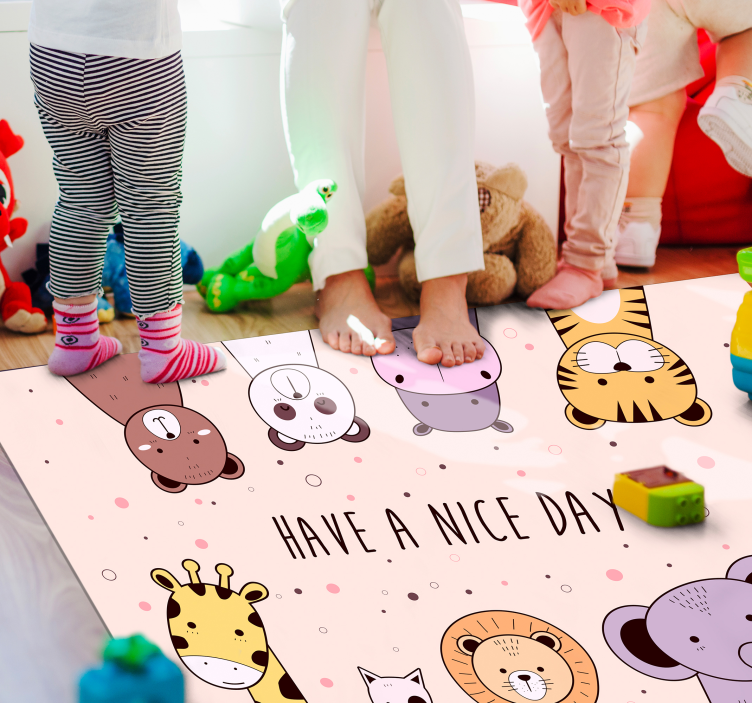 Nice Day Greeting custom vinyl rug - TenStickers