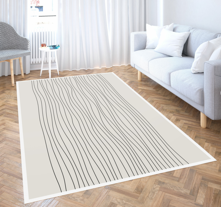 Nordic Lines vinyl rug stripes - TenStickers