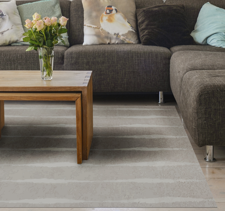 Nordic style sandy fjord vinyl rug - TenStickers