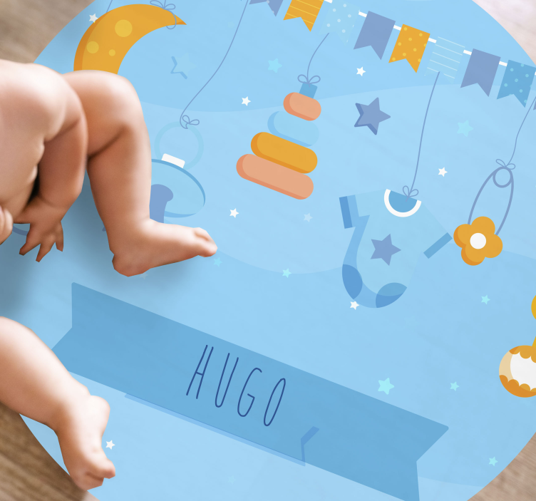 Nursery vinyl rug personalized nursery decor - TenStickers