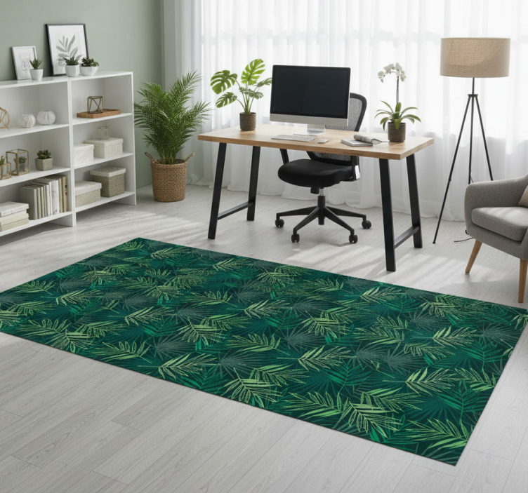 Office vinyl rug tropical blend design - TenStickers