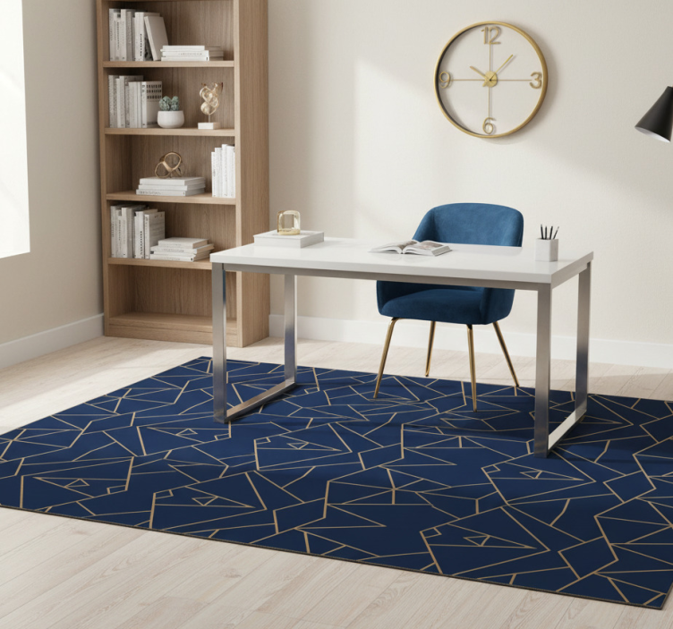 Office vinyl rug with geometric shapes design - TenStickers