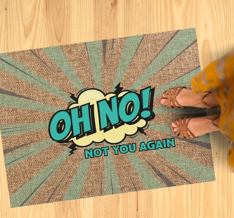 OH NO! comic text retro vinyl rug - TenStickers