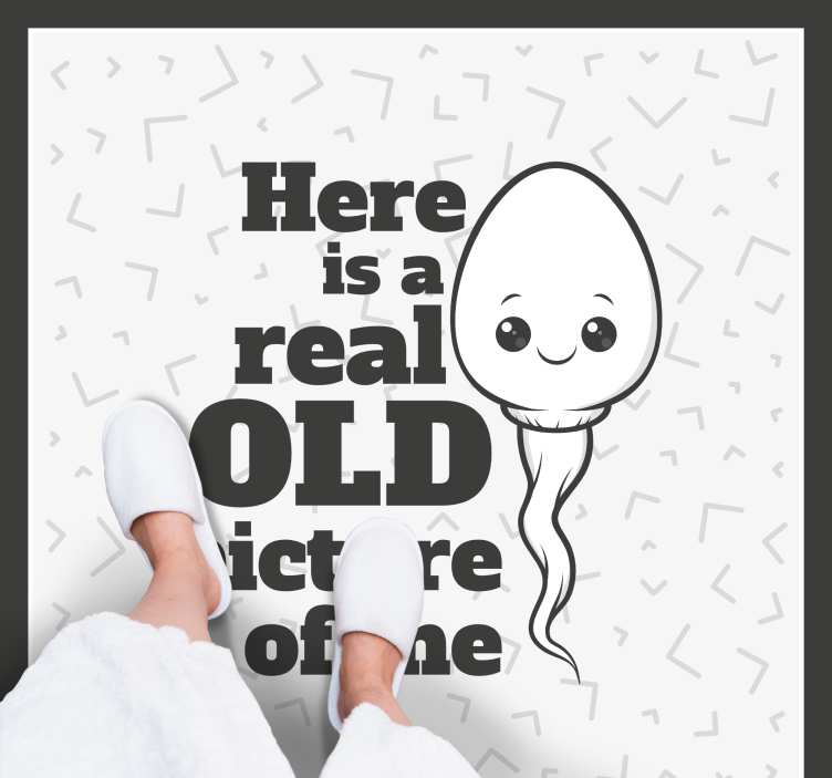 Sperme real old picture custom rug - TenStickers