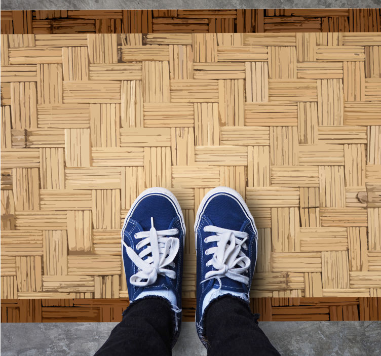 Organic Woven Surface entrance hall vinyl rug - TenStickers