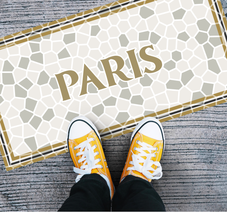Paris Honeycomb Pattern custom floor mat - TenStickers