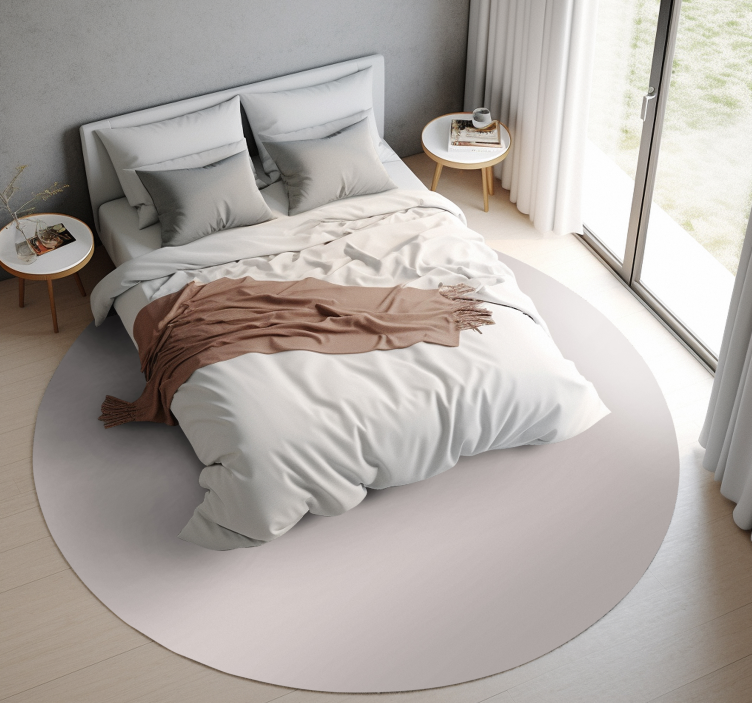Pastel gray bedroom vinyl rug - TenStickers
