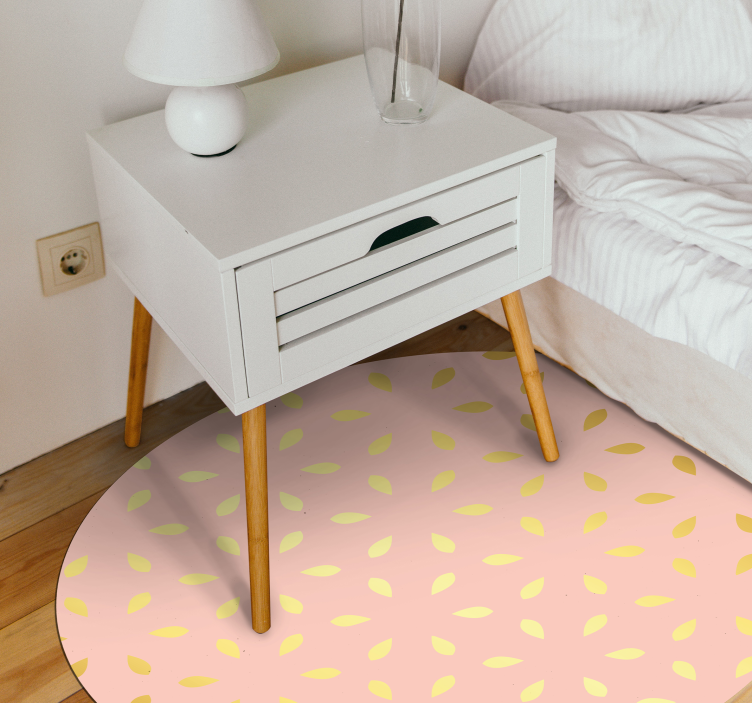 Pastel Petal Pattern floral vinyl rug - TenStickers