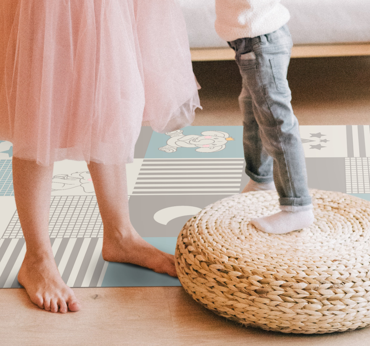 Patchwork nursery vinyl rug - TenStickers