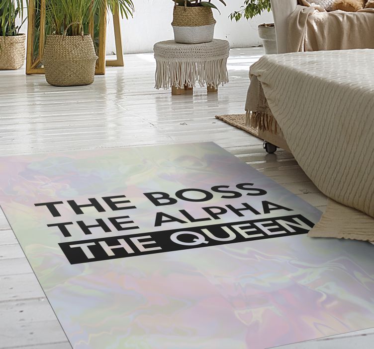 Personalized Inspirational Phrase custom vinyl rug - TenStickers