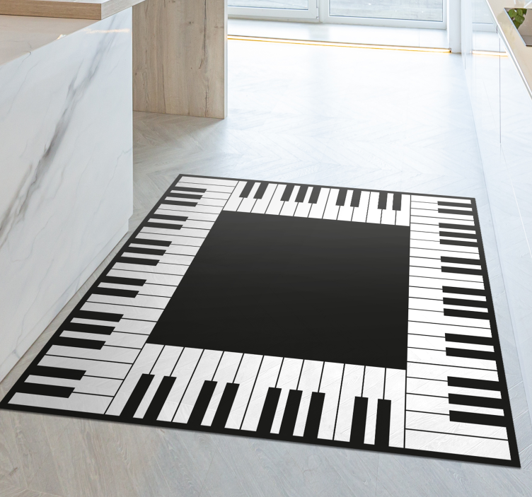 Piano Keyboard Layout game vinyl rug - TenStickers