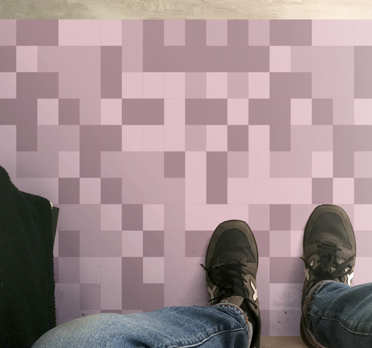 Pixelated Camouflage geometric vinyl rug - TenStickers