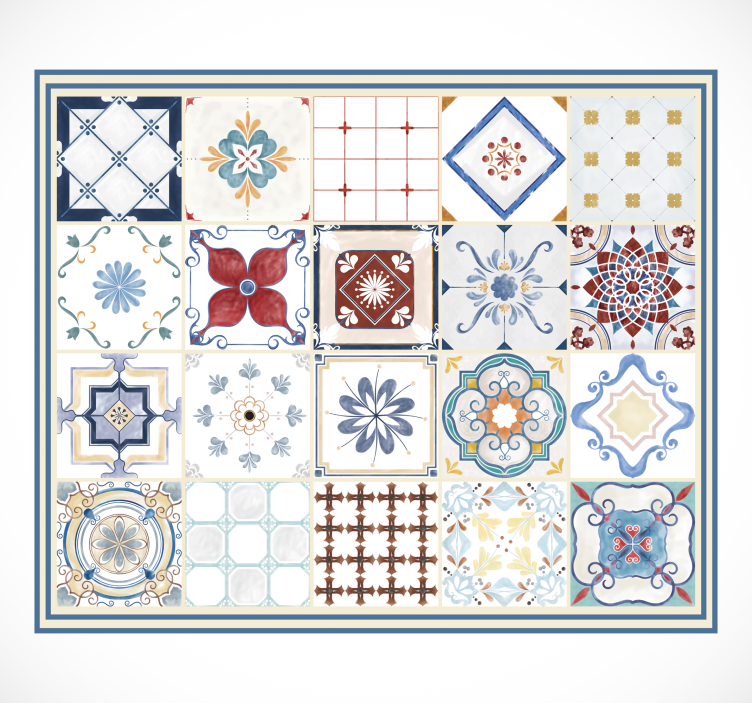 Portuguese tile floor  carpet - TenStickers